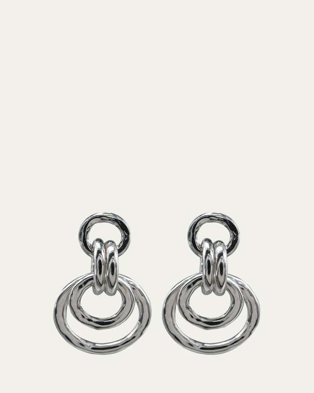 Medium Jet Set Earrings in Sterling Silver